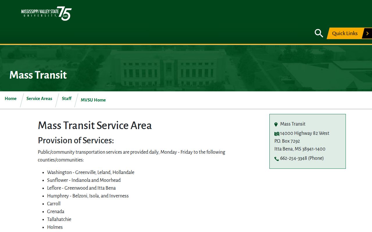 Transit coverage after a Leflore County release